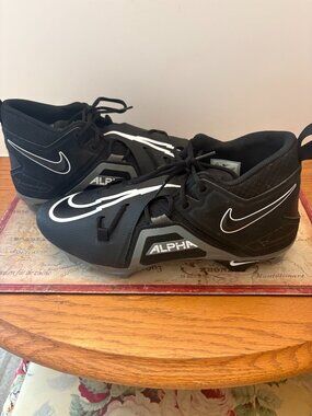 Nike Alpha Menace Pro 3 Football Cleats Black White US 13.5